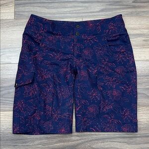 Shredly MTB Short The Lindsay Floral Design in Purple/Red Size 8